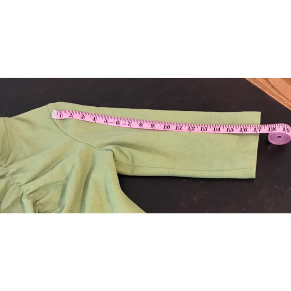 Anthropologie Tabitha Green 3/4 Sleeve Ruffled Wool Blend Blazer - Size 10 - Picture 9 of 10